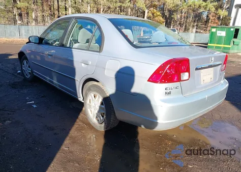 2003 Honda Civic Lx z USA, uszkodzony, nr VIN 1HGES16523L023289